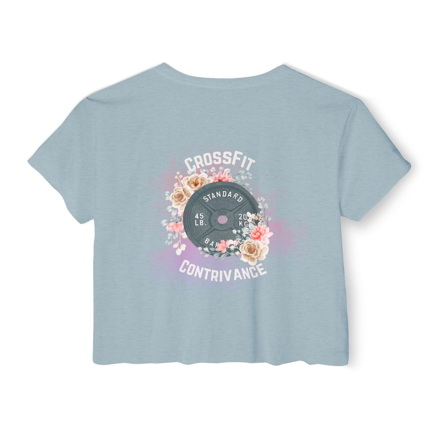 Women's Flowers and Plates Crop Top