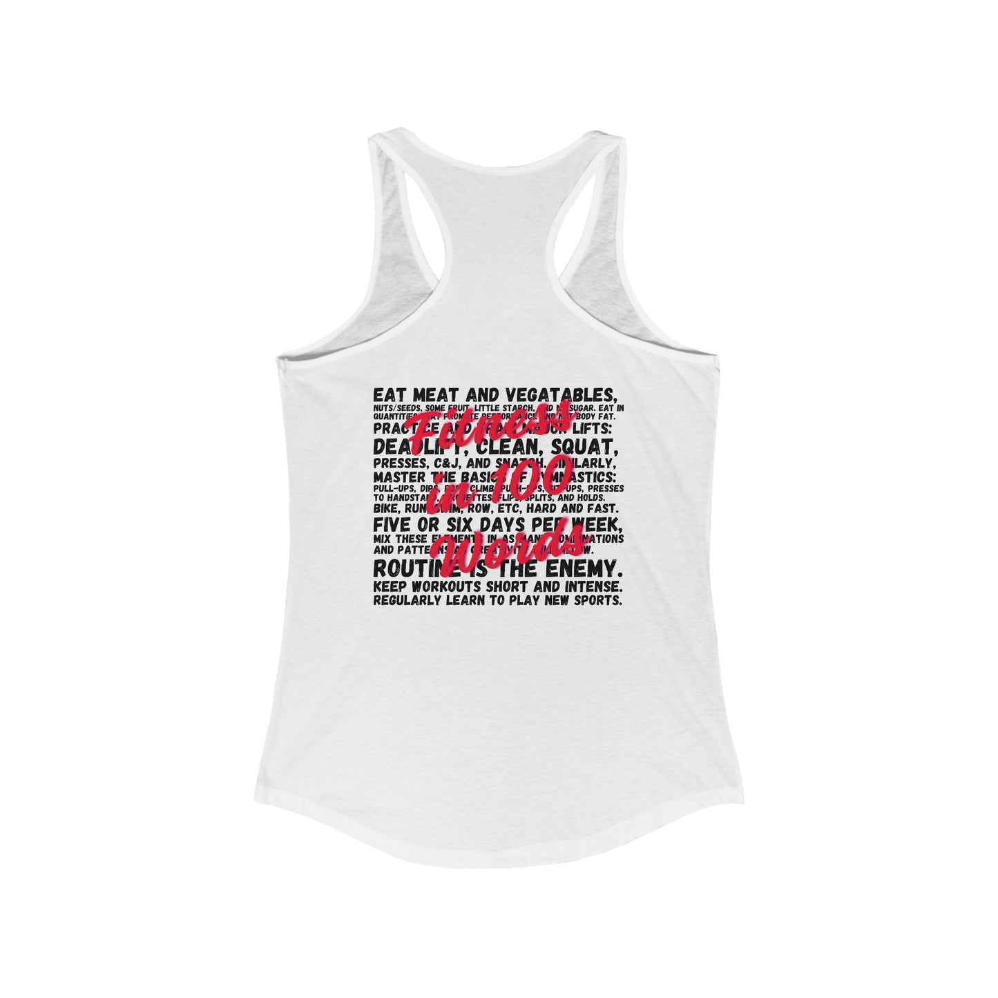 100 Words of Fitness Tank