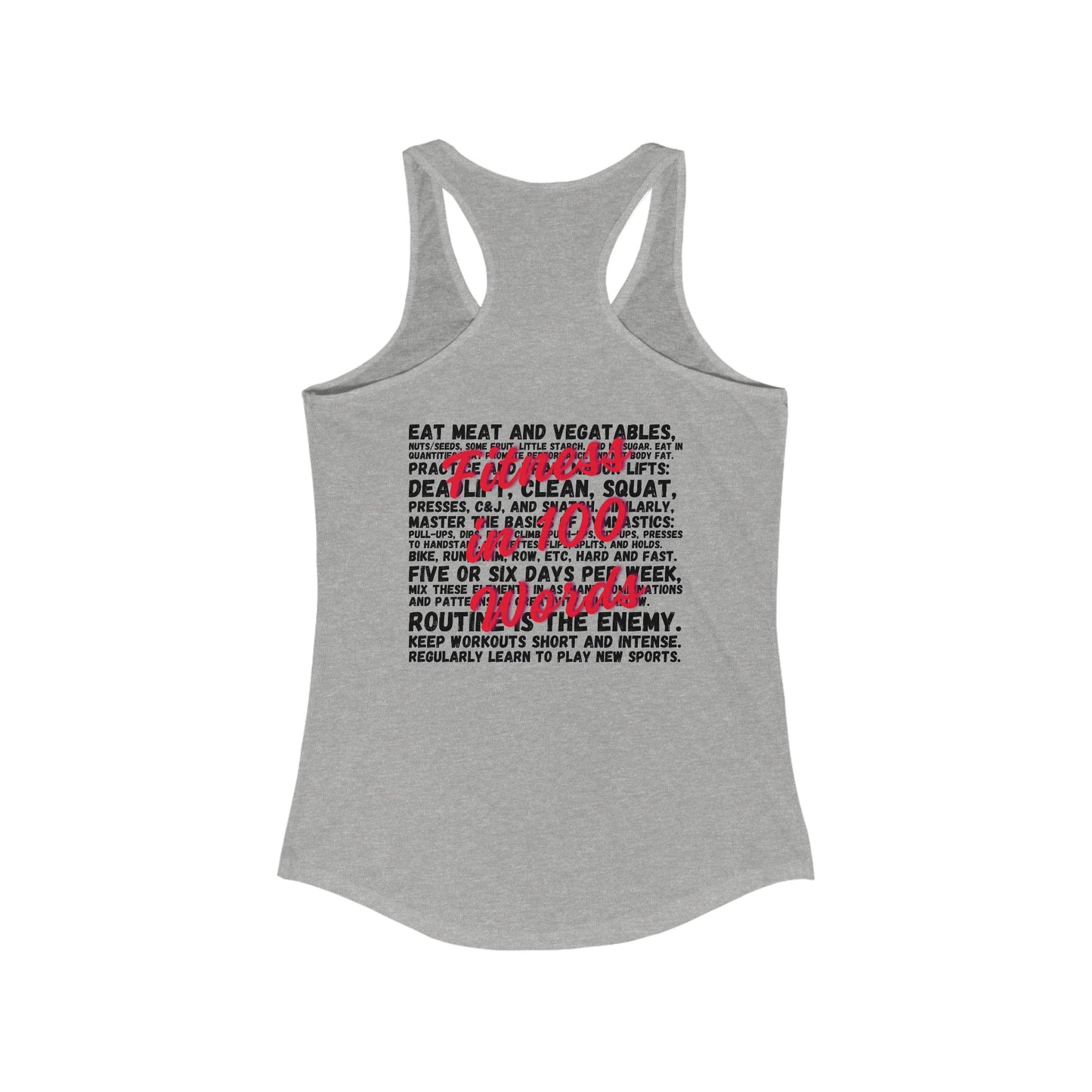 100 Words of Fitness Tank