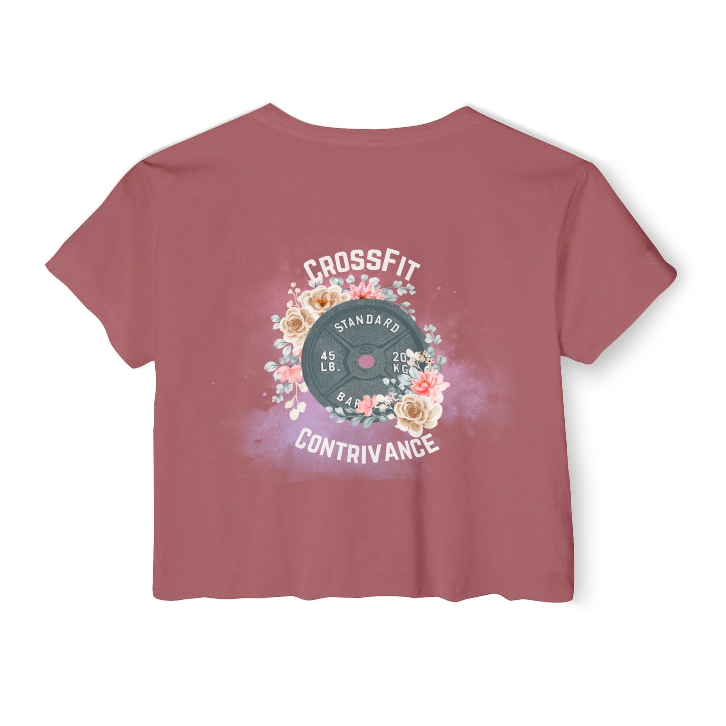 Women's Flowers and Plates Crop Top