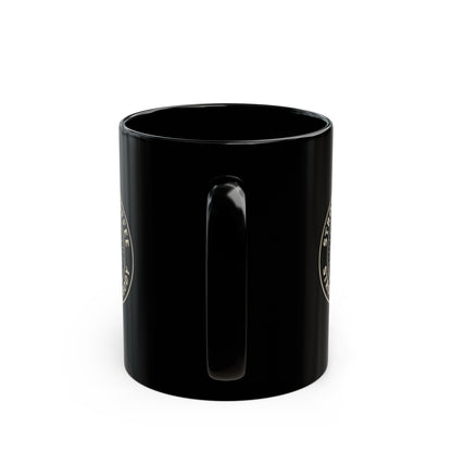 Strong Coffee, Stronger Body Black Mug (11oz, 15oz)